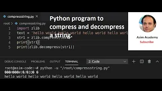 Python program to compress and decompress a string