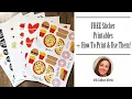 Free Printable Stickers How to Print Use Them