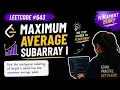 LeetCode 643 Maximum Average Subarray I Sliding Window Explained Placement Diary