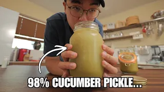 I wanted to see if I could make a completely cucumber pickle...