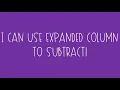 Expanded Column Subtraction