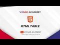 HTML 17 HTML TABLE