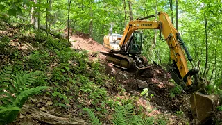 Cutting in a new hill side driveway