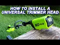 Installing A Universal Trimmer Head On A GreenWorks Electric Trimmer