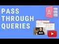 How to Use a Pass Through Query in MS Access - SQL Server Example