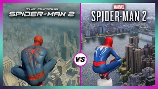 the amazing spider man 2 vs marvels spider man 2 gameplay physics and details comparison
