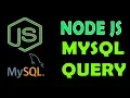 Execute MySQL Query Using NodeJS NodeJS With MySQL Tutorial