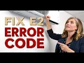 How to fix E2 error 2 in an air conditioner and what does it mean