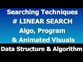 Linear Search Algorithm Linear Search Program in Java Searching Techniques Data Structure