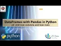 Add New columns and row to DataFrames Pandas Python 1 7 4 Statistical analysis and data science