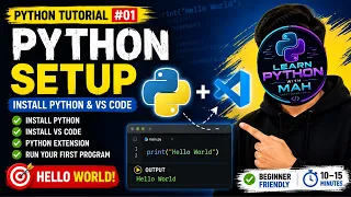 Write Your First Python Program 2026 Install Python VS Code Python Tutorial for Beginners