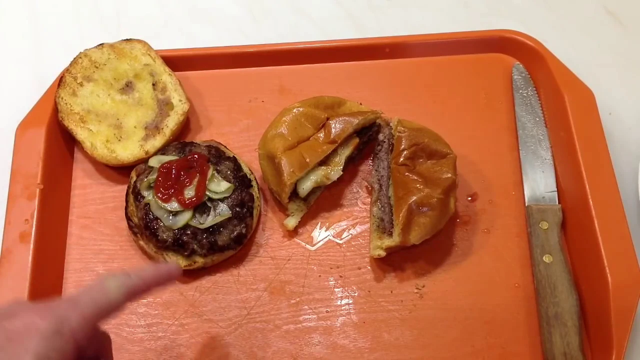 Weber 22.5 Kettle Indirect Burgers using the Slow and Sear, Hot and Fast. 