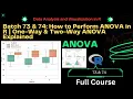 Batch 73 74 How to Perform ANOVA in R One-Way Two-Way ANOVA Explained