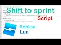 Roblox Lua shift to sprint script tutorial