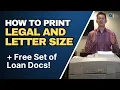 How to Print Legal and Letter Sized Paper FREE Download Set of Loan Documents Here