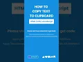 Copy Text to Clipboard in JS