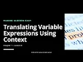 Algebra 1 Basics Translating Variable Expressions Using Context