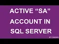 Active sa account in SQL