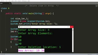 Java program to delete array element Learn Coding