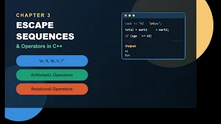 Class 10 - Lecture 15 Escape Sequences Arithmetic and Relational Operators in C