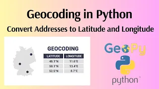 Geocoding Addresses with Python - How to convert addresses to Latitude and Longitude coordinates