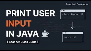 Java Program to Get User Input and Print an Integer