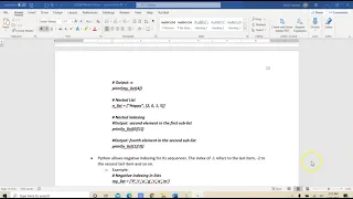 CIS30A Week 2 Part 4 List Tuples Dictionary