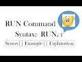 RUN command GW BASIC in Use syntax and example of run command in gw basic 10th class