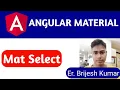 Mat select Angular Material Mat Select how to use Angular Material Select in angular project