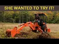 KUBOTA BH77 BACKHOE - She wanted to try it