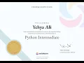 Sololearn Certificates Python Intermediate
