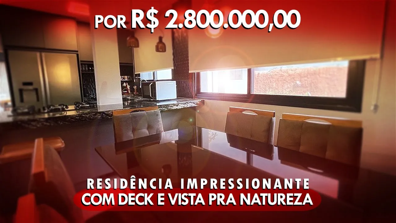 Video do Imóvel: Residência com hidromassagem no deck, área gourmet e vista para a Pedra do Baú