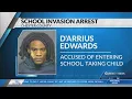 Man accused of breaking school window grabbing child