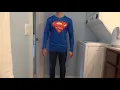 GYM GALA SUPERMAN LONG SLEEVE SHIRT MEN S FITTED SUPERHERO SHIRT CUSTOMER REVIEW AND CLOSER LOOK