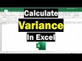 How To Calculate Variance In Excel Sample And Population