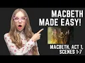 MACBETH MADE EASY Macbeth Act 1 Scenes 1-7 Summary