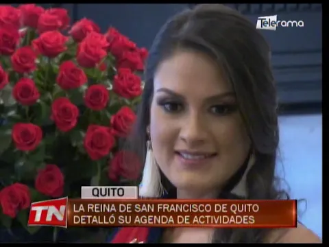 La reina de San Francisco de Quito detalló su agenda de actividades