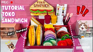 TUTORIAL BIKIN TOKO SANDWICH DARI KARDUS DAN KERTAS🤩 | diy foodstand cardboard