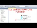 SQL Server Translate Function