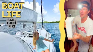 ⛵️BOAT LIFE: Sailing & ENGINE MAINTENANCE TIME!