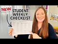 NEW Student Weekly Checklist for Homeschoolers