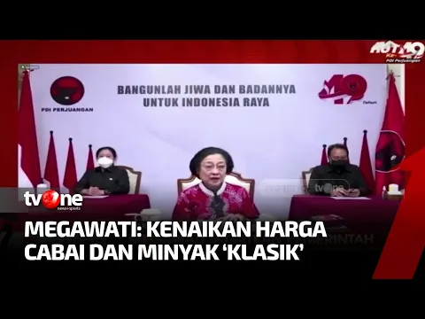 Sampaikan Sejumlah Hal di HUT PDIP ke 49, Megawati: Harga Minyak dan Cabai Masalah Klasik