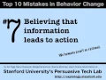 Top 10 Mistakes in Behavior Change