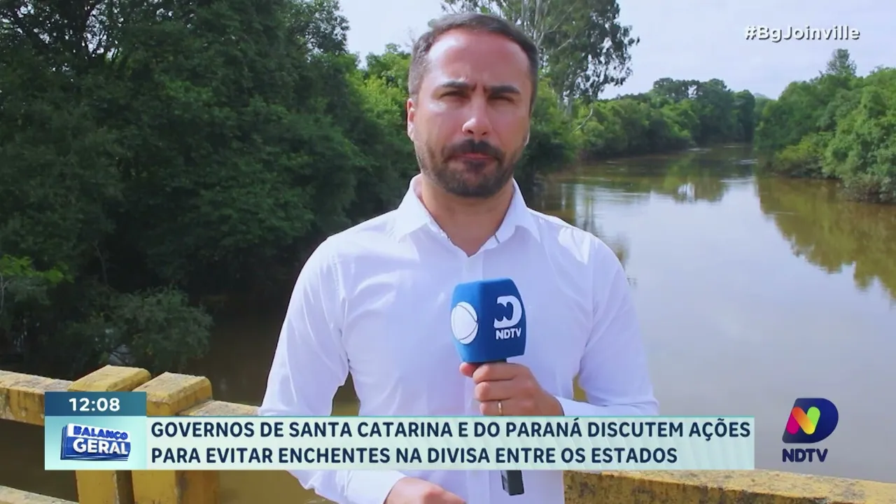Governos de Santa Catarina e Paraná discutem ações para evitar enchentes na divisa entre os estados