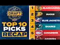 2023 NHL Draft FULL RECAP Of Top 10 Picks Connor Bedard No 1 MORE CBS Sports