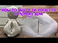 How to add a zip pocket to a memory bear quick tutorial
