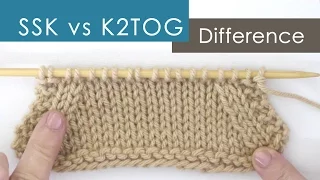 SSK vs K2TOG Decreases What s the Difference