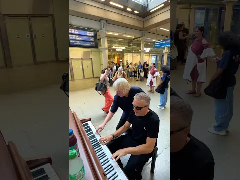 Letting it ALL Hang Out at the Station public Piano