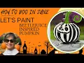 Beetlejuice Inspired Pumpkin Easy Step by Step Beginner Acrylic Painting Tutorial
