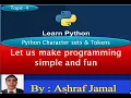 Ashraf Jamal Python Programming for everyone Python Tokens